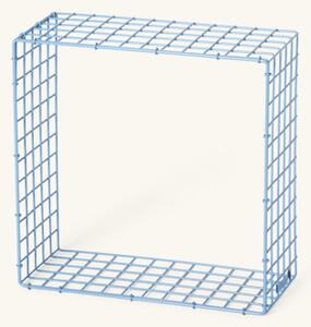 WIRE SQUARE - Metal. 31 x 31 x 13 cm. - Smokey Blue - Kalager Design