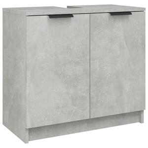 Bathroom Cabinet Concrete Grey 64.5x33.5x59 cm Engineered Wood