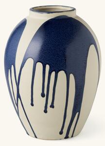 Vase - Stoneware. 18.7 x 18.7 x 24.7 cm. - Blue - Søstrene Grene