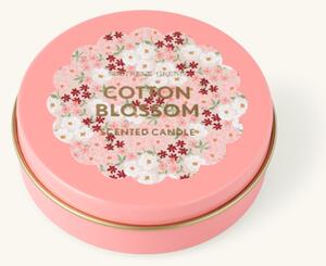 Scented candle Cotton Blossom - Rapeseed wax/scent/metal/cotton. Ø8.3 x 2.5 cm. - Coral - Søstrene Grene