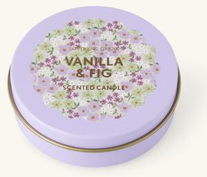 Scented candle Vanilla and Fig - Rapeseed wax/scent. Ø8.3 x 2.5 cm. - Lilac - Søstrene Grene