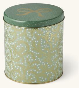 Biscuit tin - Iron/tin. 15.3 x 16.2 cm. - Moss Green - Søstrene Grene