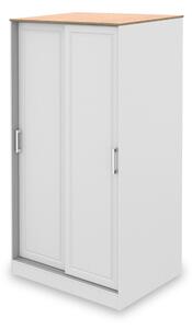 Talland White Sliding Wardrobe Contemporary Cupboard for Bedroom | Roseland Furniture