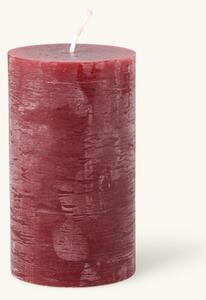 Pillar candle 12 cm - Paraffin wax. Ø6.8 x 12 cm. - Red - Søstrene Grene