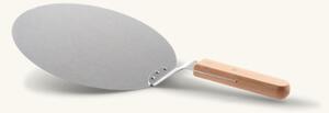 Pizza peel - Stainless steel/beech wood. 25.5 cm. - Silver Grey - Søstrene Grene