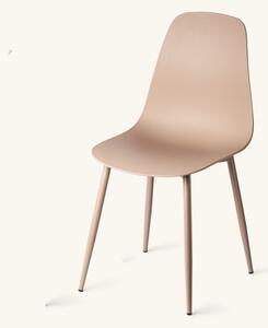 Chair 'Clara' - Iron/polypropylene. 40 x 47 x 87 cm. - Mocha - Søstrene Grene