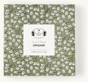 Origami book - Paper. 70 gsm. 14 x 14 cm. - Dusty Green - Søstrene Grene