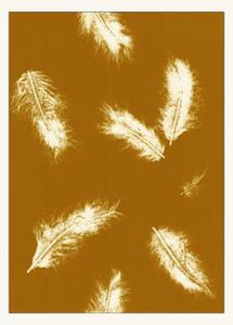 Poster Feather Dark Mustard 40 x 50 - Pernille Folcarelli. - Multi - Poster and Frame