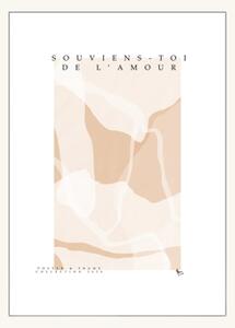 Poster Souviens-Toi De L'Amour 50 x 70 - N. Atelier. - Multi - Poster and Frame