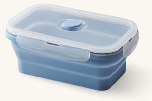 Foldable food container - Silicone. 16.3 x 10.7 x 3 cm. - Misty Blue - Søstrene Grene