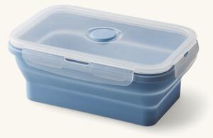 Foldable food container - Silicone. 18.3 x 12 x 3 cm. - Misty Blue - Søstrene Grene