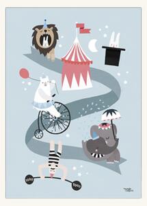 Circus Friends A3 - Michelle Carlslund. - Multi - Poster and Frame Kids