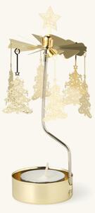 Angel chimes with Christmas trees - Metal. 7 x 7 x 17 cm. - Gold - Pluto