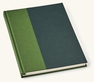 Notebook A5 - Paper/linen. 15.2 x 21.3 cm. 100 gsm. 176 pages. - Pine Green - Semikolon