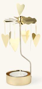 Angel chimes with hearts - Metal. 7 x 7 x 17 cm. - Gold - Pluto