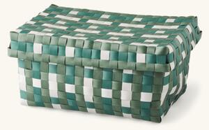 Basket - Polypropylene. 29 x 20 x 14 cm. - Moss Green - Søstrene Grene