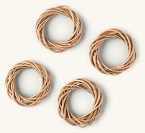 Napkin rings 4-pack - Willow. 5.4 cm. 4 pcs. - Nature - Søstrene Grene