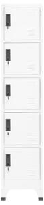 Locker Cabinet White 38x40x180 cm Steel