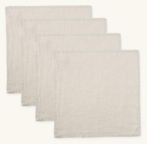 Cloth napkins 4-pack - Linen. 40 x 40 cm. 4 pcs. - Nature - Søstrene Grene