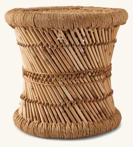 Stool - Bamboo/jute. 38 x 39 cm. - Nature - Søstrene Grene