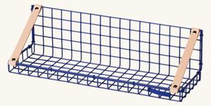 SHELF - Metal/leather. 44 x 14 x 13 cm. - Navy - Kalager Design