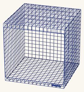 WIRE CUBIC - Metal. 38.5 x 39 x 38.5 cm. - Navy - Kalager Design