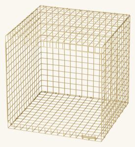 WIRE CUBIC - Metal. 38.5 x 39 x 38.5 cm. - Camel - Kalager Design