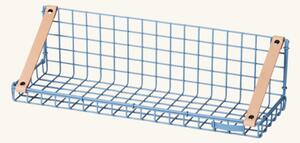 SHELF - Metal/leather. 44 x 14 x 13 cm. - Smokey Blue - Kalager Design