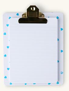 Clipboard with notepad - Paper/metal. 21.5 x 17.7 cm. 80 sheets. - Lavender - Søstrene Grene