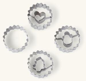 Cookie cutter set - Stainless steel. 4 pcs. - Silver - Søstrene Grene