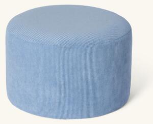 Pouffe - MDF/polyester/polyurethane. Ø39 x 25 cm. - Smokey Blue - Søstrene Grene