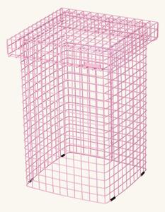 WIRE STOOL - Metal. 34 x 34 x 50 cm. - Rose - Kalager Design