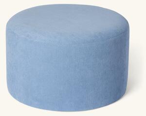 Pouffe - MDF/polyester/polyurethane. Ø50 x 30 cm. - Smokey Blue - Søstrene Grene