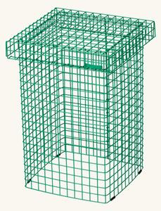 WIRE STOOL - Metal. 34 x 34 x 50 cm. - Green - Kalager Design