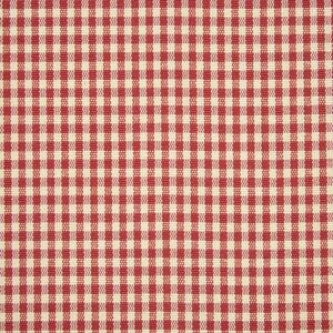 Gingham Check Curtain Fabric Red