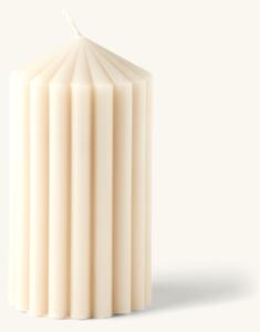 Pillar candle - Paraffin/stearin/cotton. Ø7 x 13 cm. - Off White - Søstrene Grene