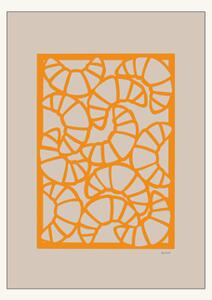 Poster Croissants A4 - Annemette Glud Kloster. - Burned Orange - Poster and Frame