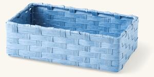 Basket - Paper/iron. 25 x 15 x 7.5 cm. - Misty Blue - Søstrene Grene