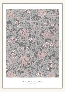 Poster Dust Rose 40 x 50 - William Morris. - Cherry Red - Poster and Frame