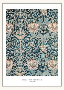 Poster Blue Flowers 40 x 50 - William Morris. - Milky Blue - Poster and Frame