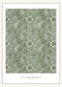 Poster Greens 50 x 70 - William Morris. - Pine Green - Poster and Frame