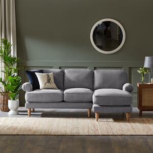 Jolene Soft Texture Corner Chaise Sofa Grey
