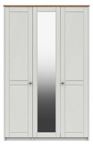 Darwin Triple Wardrobe, Mirrored White