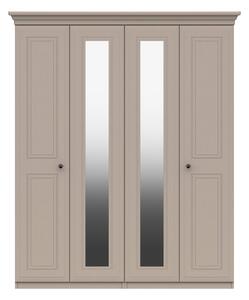 Portia 4 Door Wardrobe, Mirrored Earth (Brown)