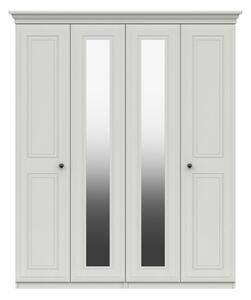 Portia 4 Door Wardrobe, Mirrored White