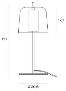 Miloox by Sforzin Frida table lamp, gold frame, blue outer lampshade