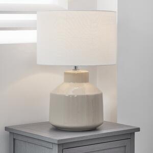 Nora Crackle Effect Table Lamp Cream