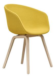 About a chair AAC23 Padded armchair - / Integral fabric & matt varnished oak by Hay Yellow
