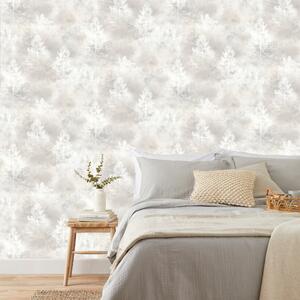 Textured Trees Wallpaper White