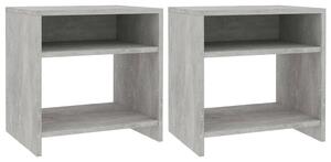 Bedside Cabinets 2 pcs Concrete Grey 40x30x40 cm Engineered Wood